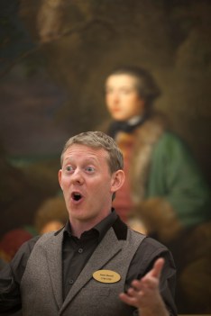 Colin McCredie as James Boswell Photo: Peter Dibdin Painting by George Willison (1765)