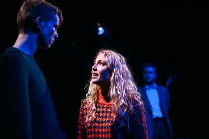 Douglas Clark as Alan Strang Chloe Allan as Jill Mason Photo: Mihaela Bodlovic.