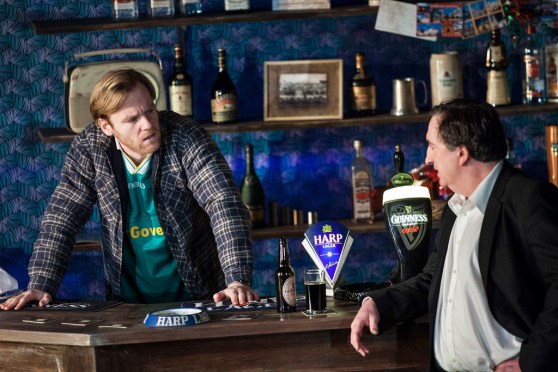 Brian Gleeson, Brendan, and Gary Lydon as Jack. Harp Lager and Draught Guinness as themselves.