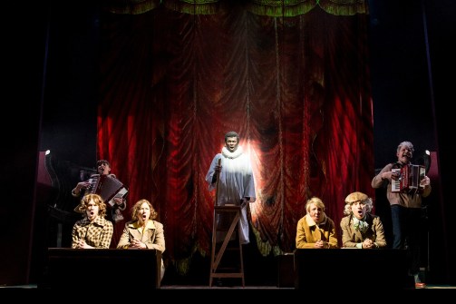 'Our God above is a God of Love' with Dominic Marsh, Hannah McPake (back), Amanda Hadingue, Charlie Folorunsho (back), Myra McFadyen, John Cobb, Iain Johnstone.